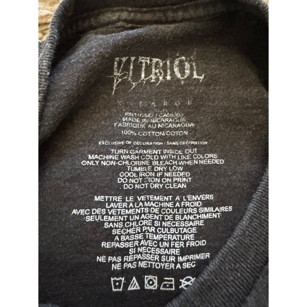 Vitriol Shadows of Oblivion Graphic Tee Washed Black Neon Green XL - Picture 7 of 7